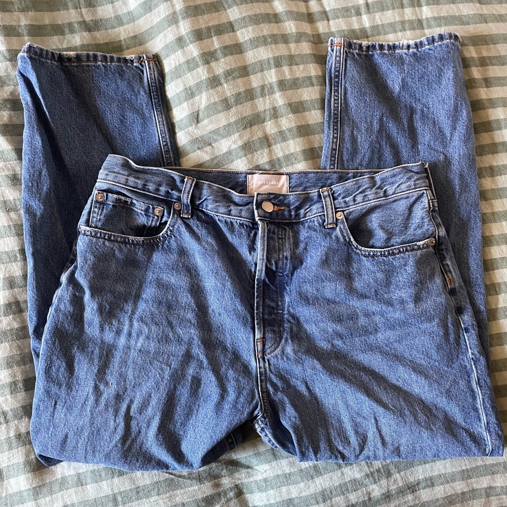 Everlane the relaxed straight fit organic cotton Blue Denim Jeans 31
